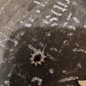 Elegant Silver and Black Stud Earring